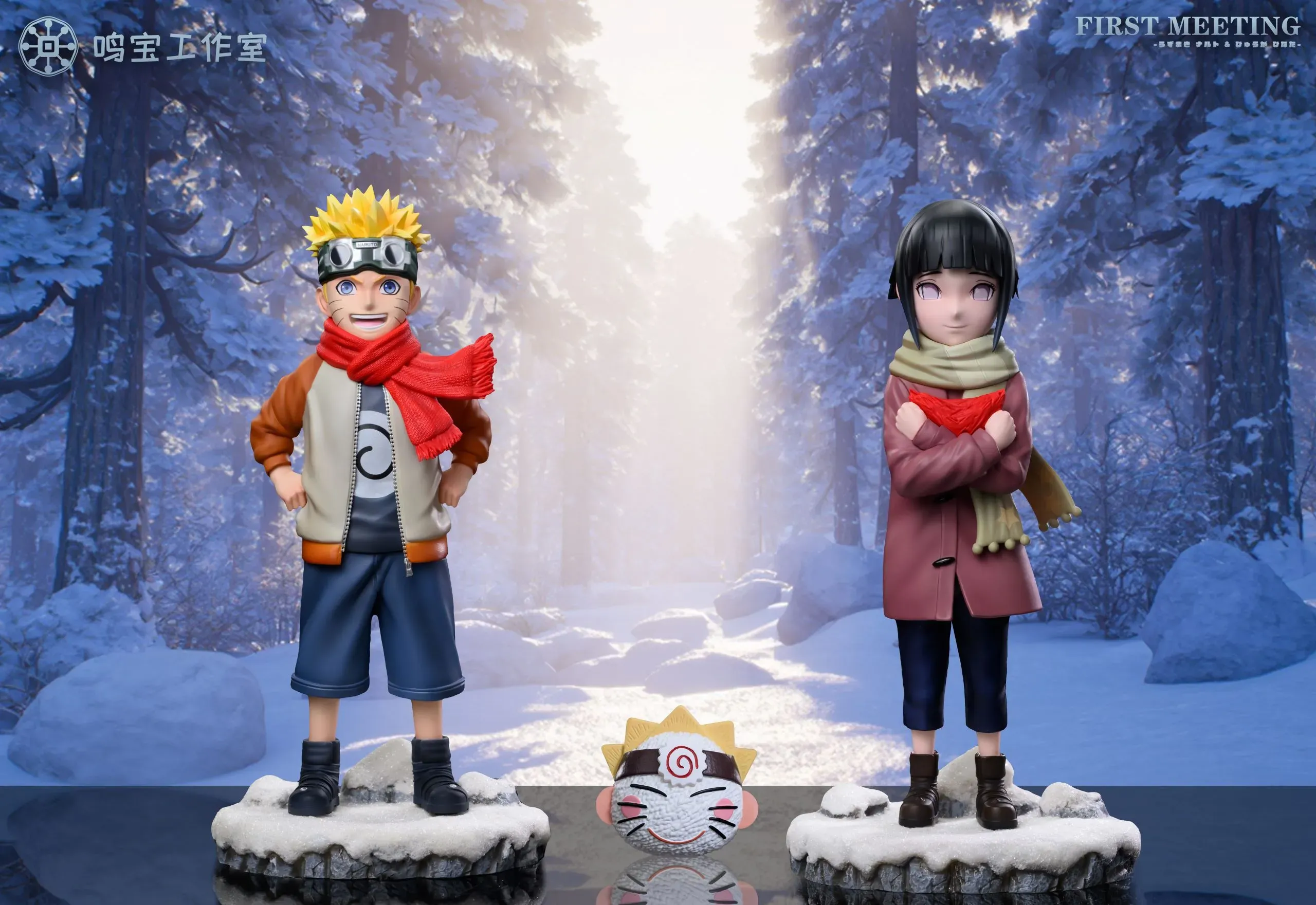 About Us 1 Ming Bao - Childhood Naruto and Hinata Statue 1/6 Set | anime figure