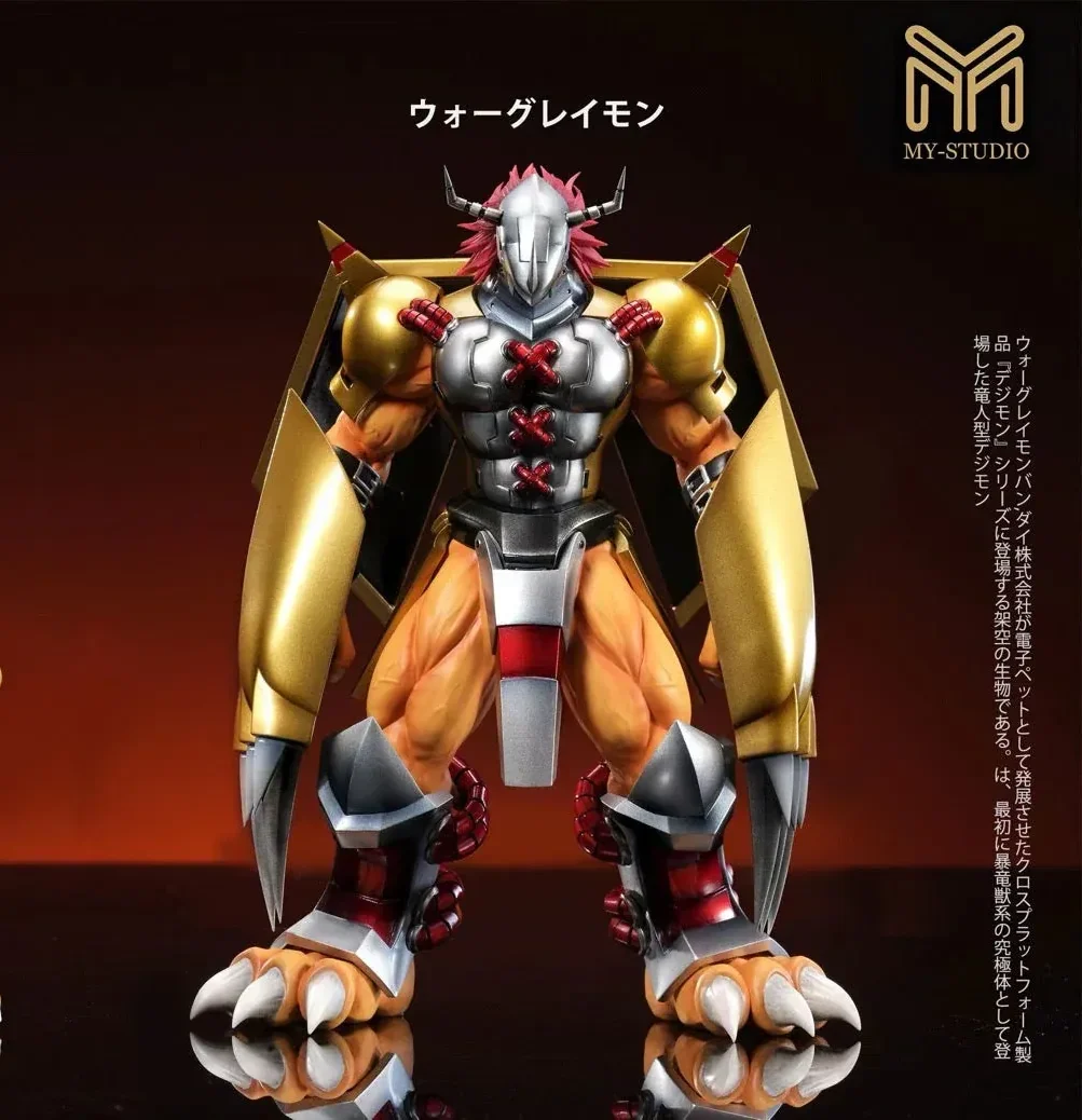 MY - WarGreymon Resin Statue (Regular/Black Ver.) | resin WarGreymon and Agumon Statue